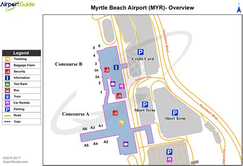 Airport Myrtle Beach South Carolina Map